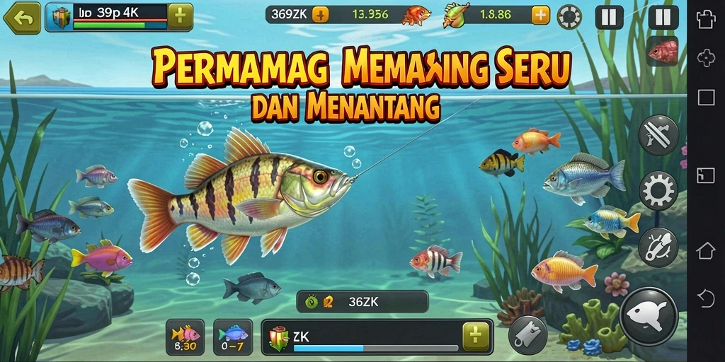 Gameplay memancing yang seru dan menantang di 369ZK.