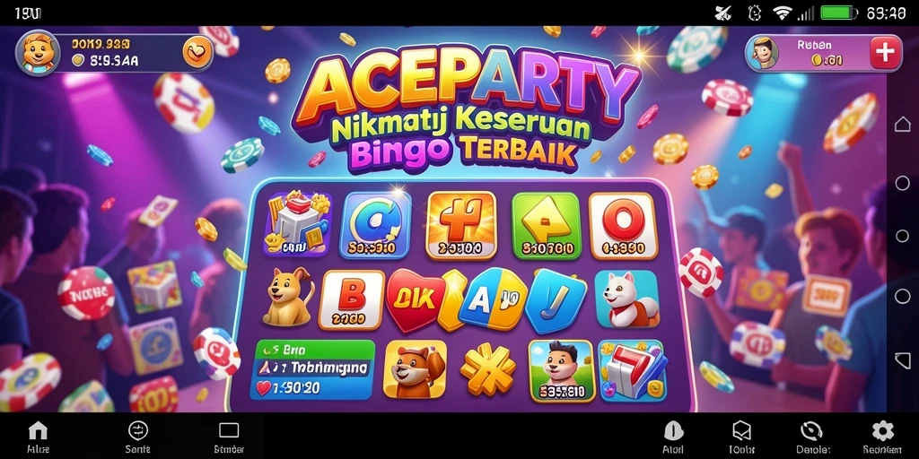 Screenshot gameplay ACEPARTY yang menampilkan keseruan bermain Bingo.