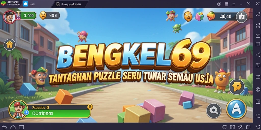 Tampilan gameplay menarik dari BENGKEL69 saat menyelesaikan puzzle.