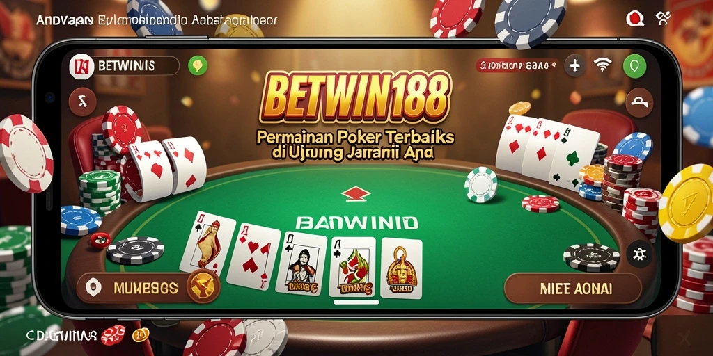Tangkapan layar utama BETWIN188 menampilkan suasana permainan Poker yang intens.
