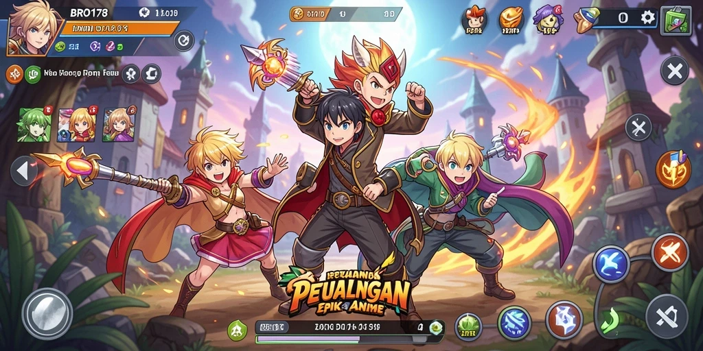 Gameplay seru BRO178 dengan karakter Anime ikonik.