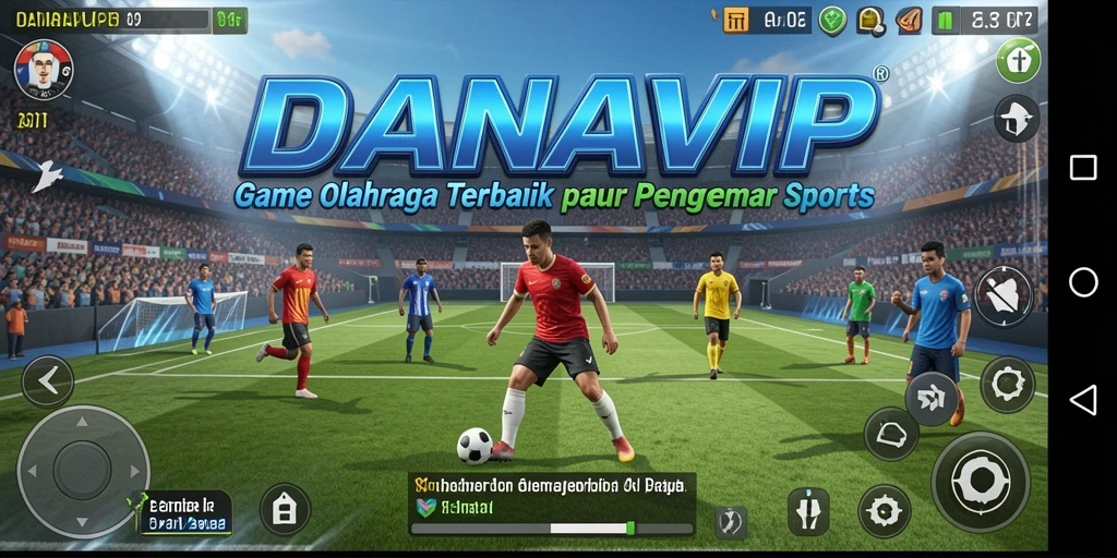 Tampilan gameplay seru dari <strong>DANAVIP</strong>, memperlihatkan aksi olahraga yang mendebarkan.