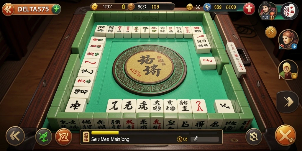 Screenshot gameplay DELTA575 dengan tampilan menarik dan tantangan Mahjong.