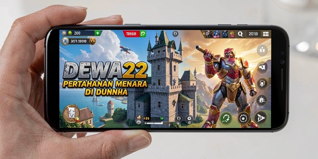 Tampilan gameplay menara pertahanan DEWA22 yang menegangkan dan strategis.