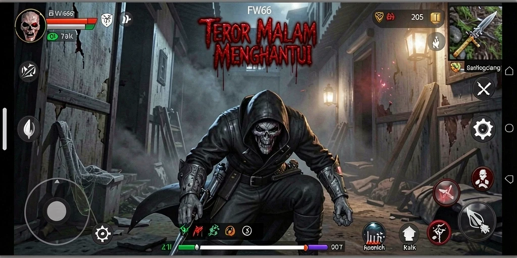 Screenshot utama FW66 menampilkan suasana mencekam saat bermain.