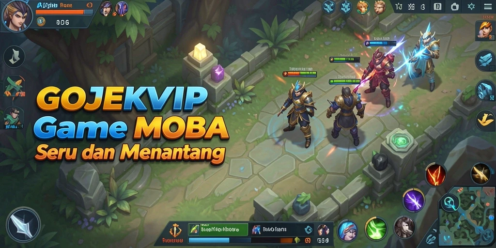 Screenshot gameplay GOJEKVIP yang menampilkan aksi seru di arena.