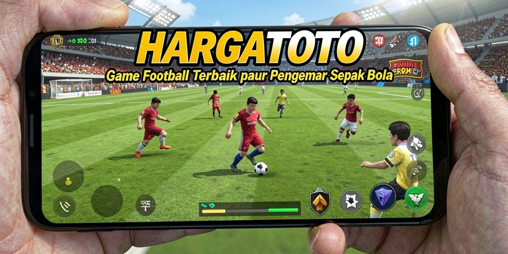 Tampilan gameplay HARGATOTO yang mendebarkan dengan aksi sepak bola menegangkan.
