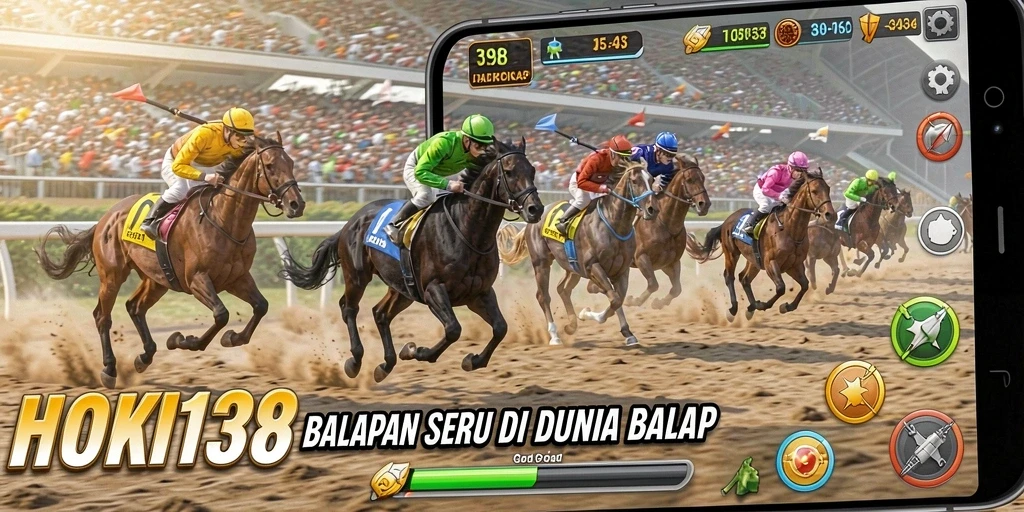 Gambaran gameplay penuh aksi di HOKI138 dengan mobil balap yang menarik.