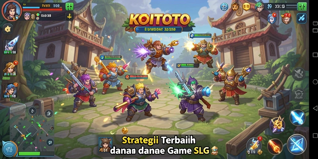Tangkapan layar KOITOTO menampilkan pertempuran strategis yang menarik.
