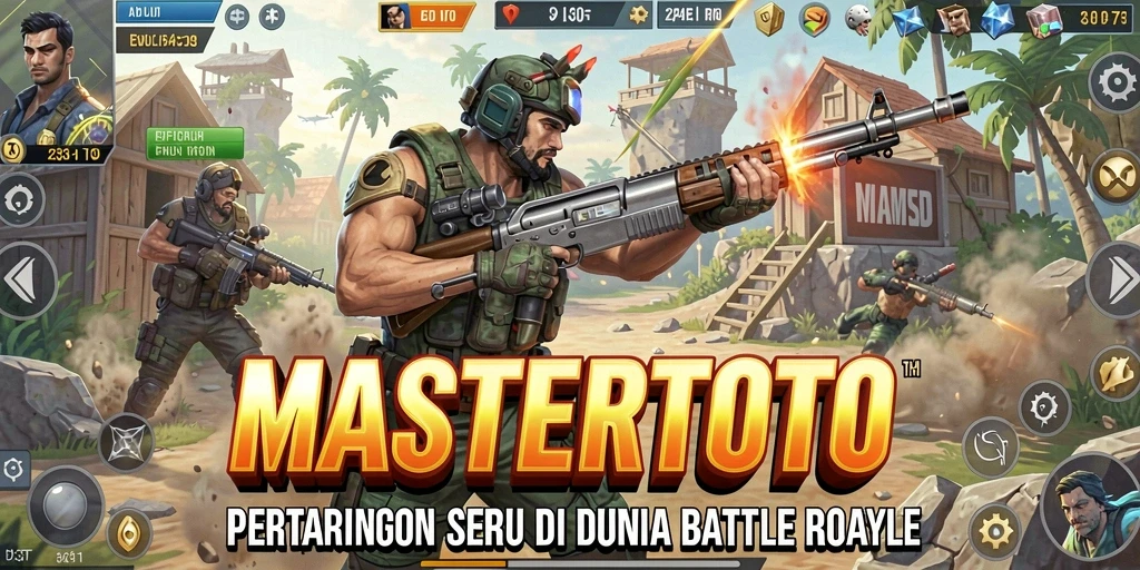 Tangkapan layar menunjukkan aksi mendebarkan dalam permainan Battle Royale.