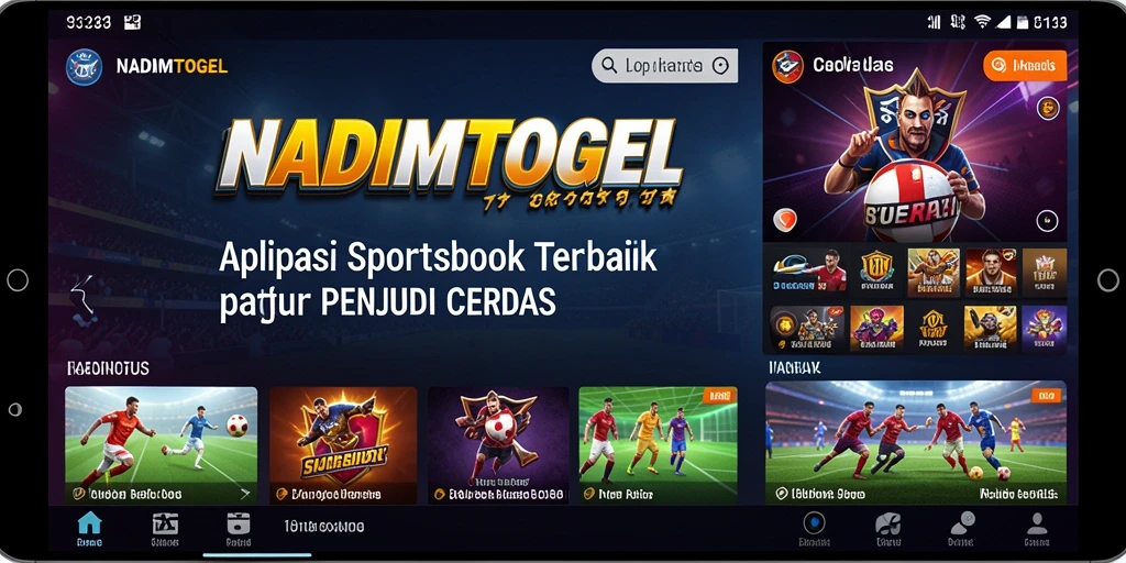 Screenshot NADIMTOGEL menampilkan tampilan taruhan olahraga yang menarik.