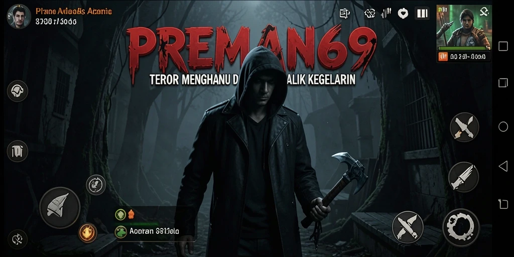 Screenshot menampilkan gameplay menegangkan dalam PREMAN69.