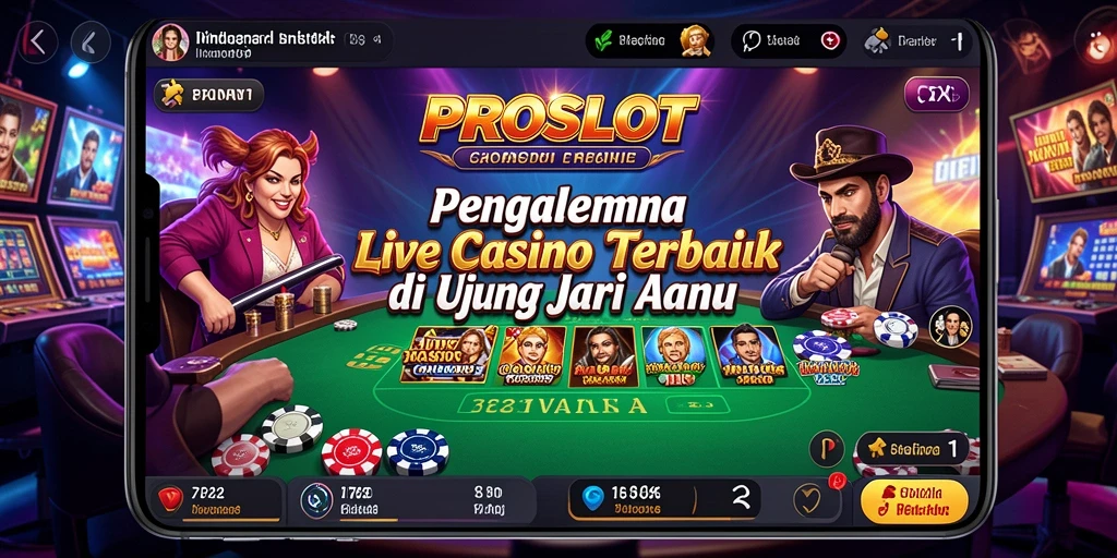 Tampilan gameplay Live Casino yang mendebarkan di PROSLOT.
