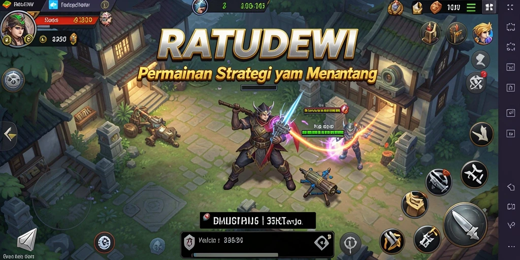 Tampilan gameplay menegangkan dalam RATUDEWI dengan elemen strategi yang kuat.