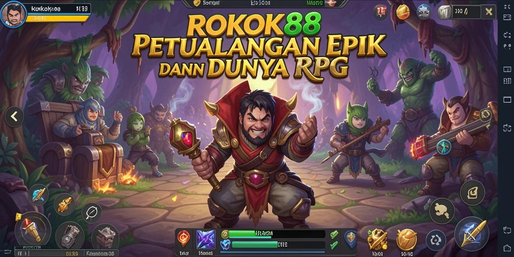 Tampilan gameplay seru di dunia fantasi ROKOK88.