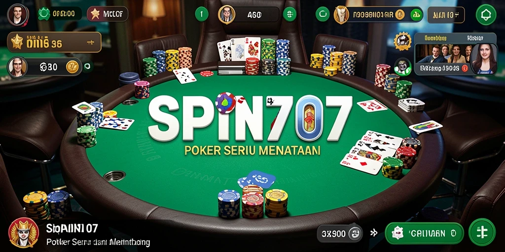 Screenshot gameplay SPIN707 menampilkan aksi poker yang seru dan mendebarkan.