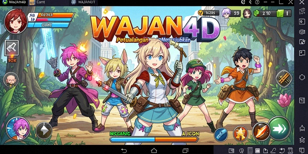 Tampilan gameplay WAJAN4D yang dinamis dan menarik.