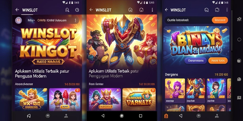 Tampilan utama WINSLOT dengan fitur-fitur utilitas yang mudah diakses.